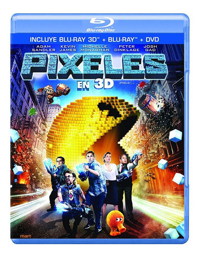 Pixeles Adam Sandler Pelicula Bluray 3d + Bluray + Dvd