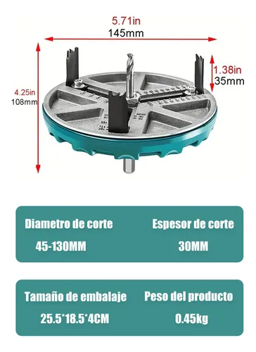 Abridor De Agujeros Multifuncional Para Carpintería
