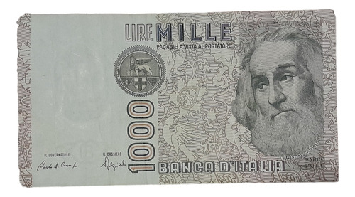 1000 Mille Liras Lire Italia Italy Billete 1978
