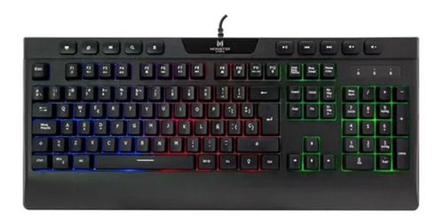 Teclado Gamer Monster Inception Rgb Membrana Usb 2.0 1.5m