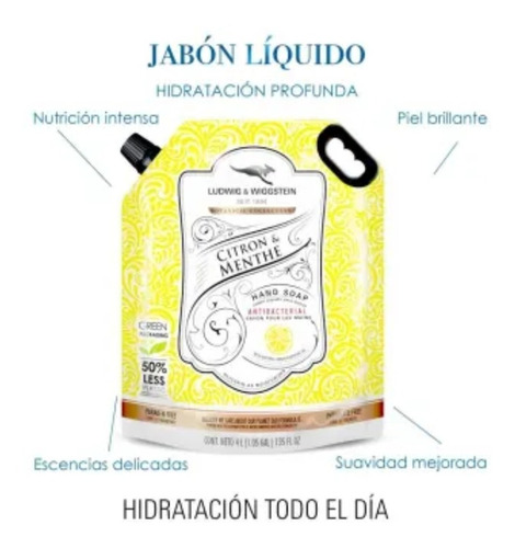 Jabón Líquido Para Manos Ludwig & Wiggstein Botanical 4 Pzas