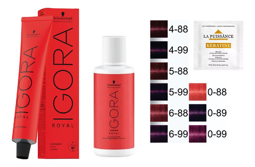  Igora Royal Violetas +oxidante 60ml+ Mascara Hidratante Prmo Tono 4.88