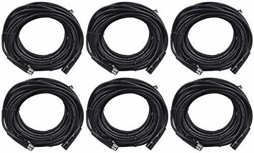 Cable Para Micrófono: 6 Rockville Rdx5m50 50' Cables 5-pin M