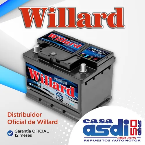 Batería 12x65 Amp Willard Ub 620 Distribuidor Oficial Cba