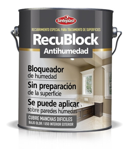 Recublock Antihumedad Pintura Protección Superficies 10l