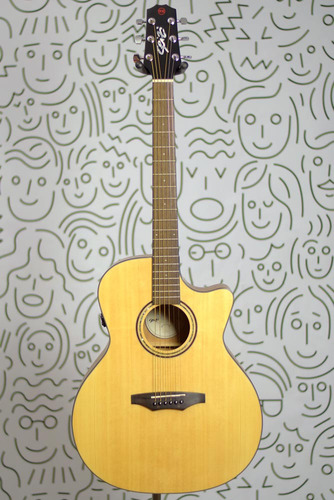 Violão Seizi Ryu Grand Auditorium Tampo Em Spruce Eletroacústico Afinador Embutido Recarregável Kaizen Bag Seizi Armor Com Palheta