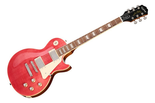 Guitarra Eléctrica EpiPhone Standard 60s Figured Rosa Funda Color Fucsia Orientación De La Mano Diestro