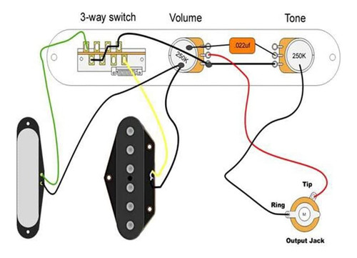 Ogdni 6 Strings Saddle Bridge Plate, 3 Way Switch Control Pl