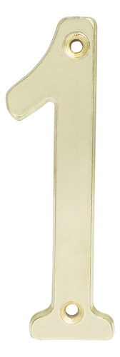 Numero 1 Slim 4  Latón Brillante Lock (5pz)
