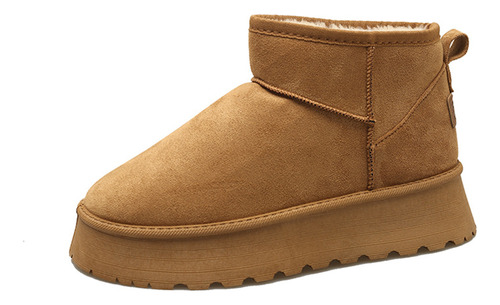 Botín De Nieve Mujer Invierno Térmico Forrado Bota Caña Baja