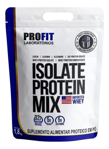 Suplemento em pó Profit  Isolate Protein Mix proteínas Isolate Protein Mix em sachê de 1.8kg