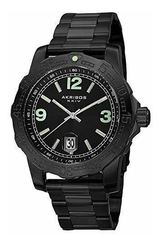 Akribos Xxiv Reloj De Pulsera De Acero Inoxidable Negro