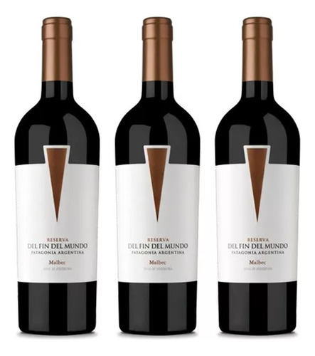 Vino Del Fin Del Mundo Reserva Malbec X750cc Pack X3