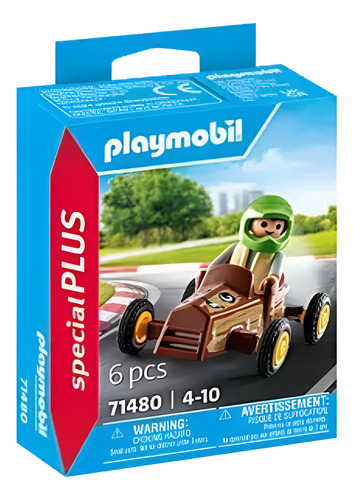 Playmobil 71480 Niño Con Karting Y Casco 6 Pzas Special Plus