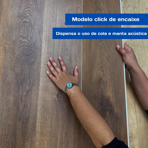 Piso Vinilico Click Spc Clicado Premium Caixa Com 2,64m²