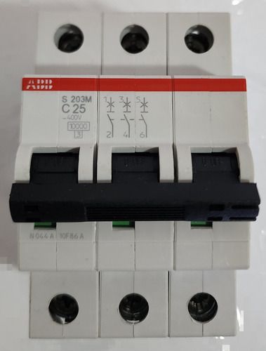 Interruptor Automatico 3p 25a Curva C 15ka 2cds273001r0254