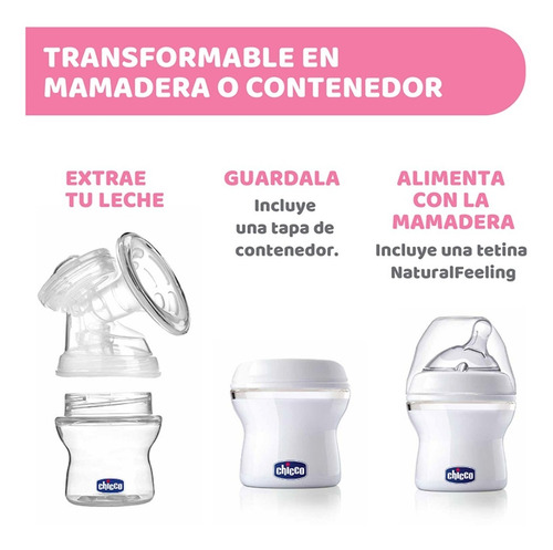 Imagen 8 de 10 de Sacaleche Chicco Eléctrico 91995 Con Usb Compacto