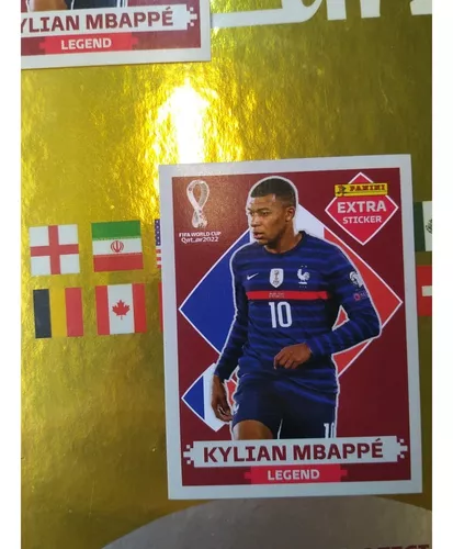 Figurinha Extra Kylian Mbappe Bordo Copa 2022 Rara Legend