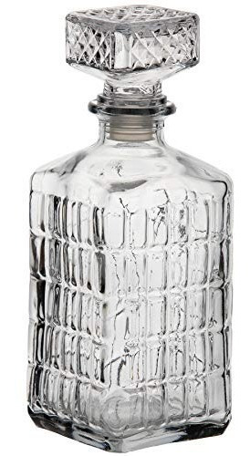 Botella De Vidrio Decantador Whisky Licores Bar