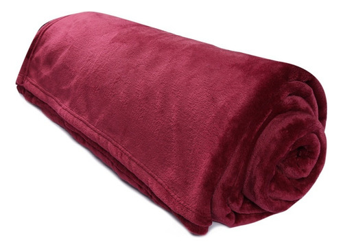 Cobija Frazada Cobertor Ultra Suave Matrimonial Premium Color Vino Diseño De La Tela Liso