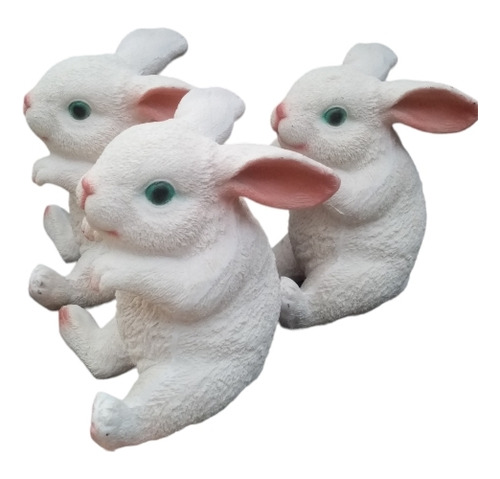 Conejos Para Maceta, 3 Pzas, Figura De Resina