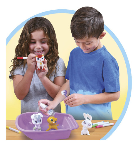 Imagen 3 de 8 de Set Figuras Animalitos Color My Pets Para Colorear Orig Ed