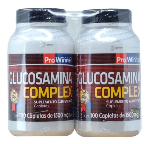 Imagen 1 de 4 de (duo Pack) Glucosamina Complex (200 Caps) Prowinner