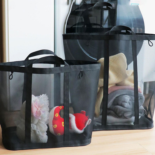 Cesta De Lavandería Plegable De Malla Para Playa, Ideal