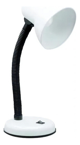 Luminária De Mesa Abajur Flexível Coloridas E27 + Lâmpada Cor da estrutura Branco 110V/220V
