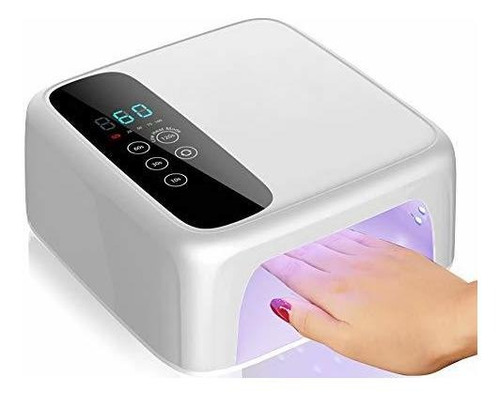 Lámpara De Uñas Uv Led Inalámbrica De 72 W, Recargab...