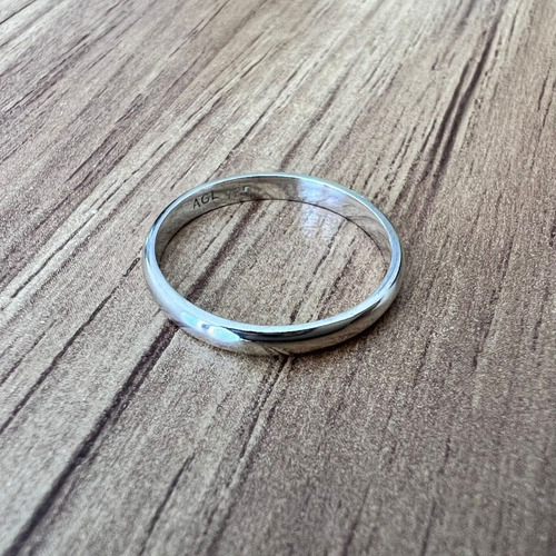 Imagen 4 de 10 de Anillo Argolla Lisa De Plata .925 Agálea