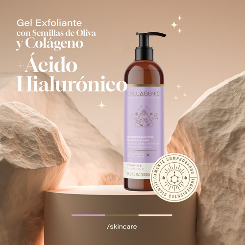 Imagen 2 de 7 de Gel Exfoliante Limpiador Facial 500ml. Vitamina E Y Colageno