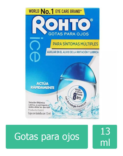 Rohto Ice Gotas Para Ojos Caja Con Botella Con 13 Ml