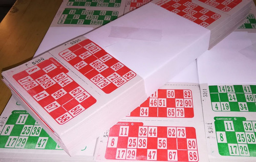 Cartones Bingo Loteria X 2016 X5 Series De Colores Distintos