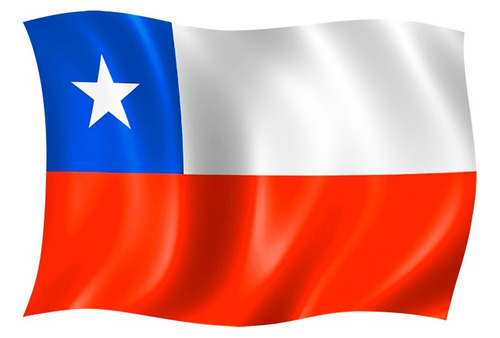 Sticker Adhesivo Bandera Chile 3 Unidades