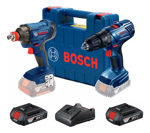 Kit Parafusadeira Gsb 18v-50 Chave Impacto Gdx 18v-200 Bosch