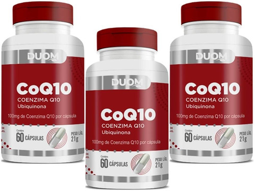 Imagem 1 de 5 de Coenzima Co Q10 Ubiquinona 180 Cápsulas 100 Mg + Energia