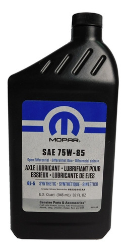 Imagen 1 de 5 de Aceite Diferencial Sae 75w85 Original Mopar 946ml