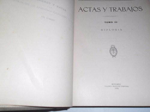 5to Congreso Nac. De Medicina 1934 Tomo 3 Biologìa