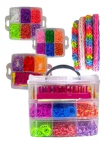 Comprar Kit Gomitas +1000 Loom Bands 3 Pisos Armar Pulseras Y Mas!!