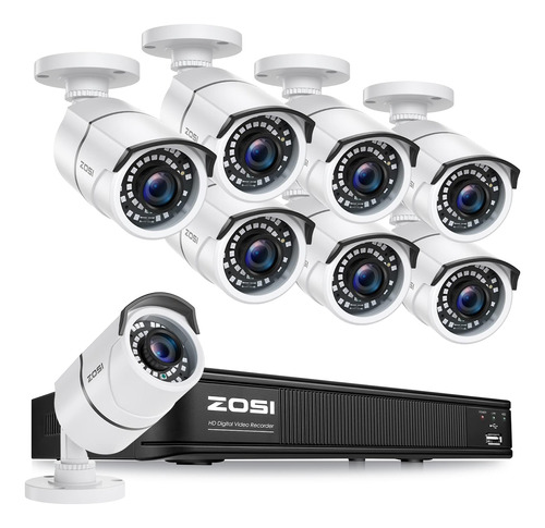 Zosi 1080p H.265+ Sistema De Cámara De Seguridad Para El Hog