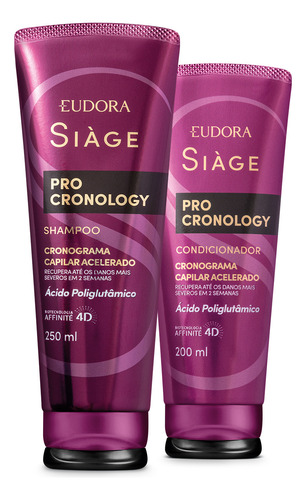 Combo Siàge Pro Cronology: Shampoo 250ml + Condicionador 200