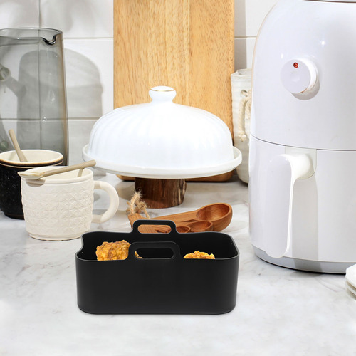 Bandeja Air Fryer Con Forro De Silicona Para Freír, Bandeja