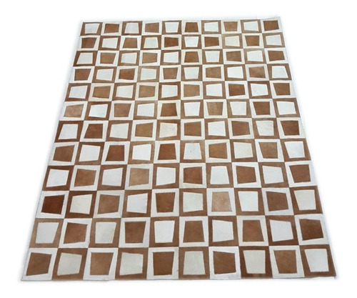 Alfombra Cuero Pelo Patchwork 1.5 X 1.8m Beiges
