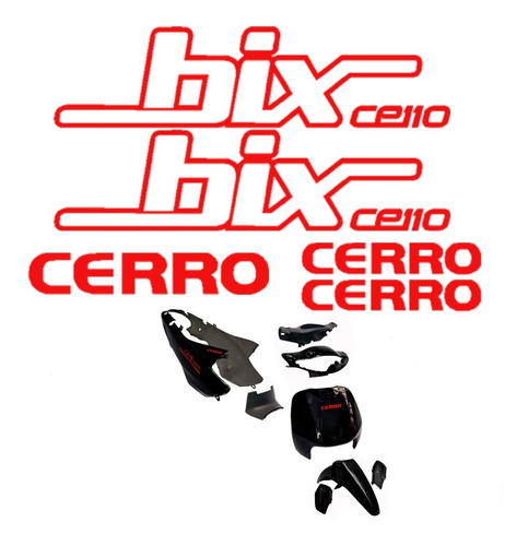 Kit Calcomanias Vinilo Para Moto Cerro Bix 110