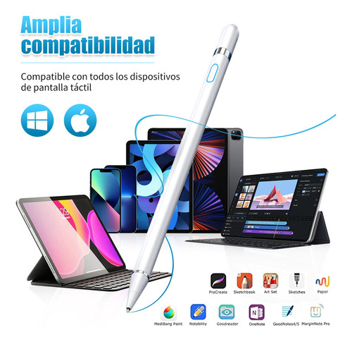 Lápiz Óptico Universal Lapiz Tactil Tablet Stylus Plum