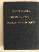 Comprar Condecoración Militar Tcnel Juan Manuel Cajigal !!
