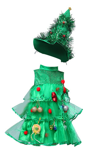 Disfraz De Árbol De Navidad Para Niñas, Cosplay Con 100cm