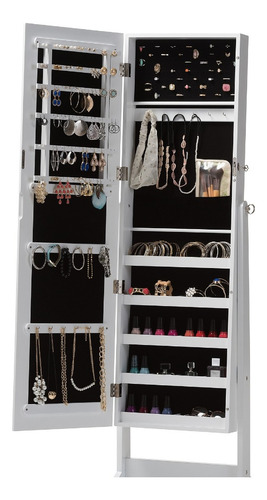 Espejo Multi Joyero Vertical Con Llave 4 Posicion 110x37 Cm