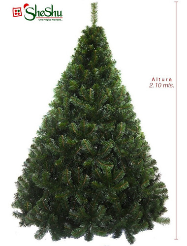 Imagen 3 de 8 de Árbol De Navidad Extra Lujo Bariloche 2,10 Mts - Sheshu